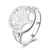 Ringas de cluster preços de atacado mulheres cor anel de prata árvore holms holl jóias de casamento garotas de alta qualidade de moda de alta qualidade clássico