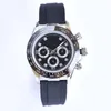 ST9 Mens Women Wather Cronograph Classic Wristwatches Aquatic Sports Rubber Strap White Dial مقاومة للماء مع صندوق ساعة