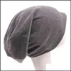 Cappelli da festa Forniture festive Giardino di casa 2021 Inverno caldo Casual allentato Cappello Hip Hop Uomo Donna Impilabile cofano lavorato a maglia Solido Co Dhvky