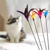 Cat Toys Bell Veren Pet Pet Please Cats and Tick Interactive Teasing Fishes Godheid om het Cat Pole Feather Toys levert ZC1037 te amuseren