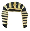 Decorazione per feste 3 pezzi / set Costume egiziano Faraone d'oro Cappello da re Cleopatra a forma di serpente con scettro Donna Uomo Halloween Puntelli Cosplay