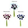 Decorative Flowers & Wreaths Wedding Flower Artificial Mini Calla Party Home Fake Real Touch Holding White And Blue Bouquet 35CM Size DecorD