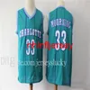 Hoge kwaliteit Mens 33 Alonzo Mourning 1 Boges 30 Dell Curry 2 Larry Johnson 2 Lamelo Ball Basketball Shorts Jerseys Blue