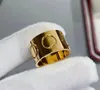 High-End Designer Band Rings for Men's and Women's 18K Gold Sterling Silver Love Diamond-Par's Ring smycken tillbehör