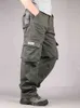 Men's Cargo Pants Cotton Casual Long Trousers 2022 Spring Multi Pocket Pantn Homme Fashion Military Tactical Pants Men Cloth L220706