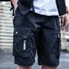 National Fashion Functional Work Clothes Shorts Male Students Thin Casual Capris Multi Pocket Loose Yu Wenle