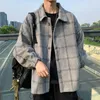 Мужские траншеи Coats японская весна 2022 г. шерстяная клетчатая ветряная ветка мужская корейская версия Trend Ins Jackt