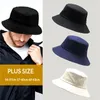 Big Head Men Large Sun Hat Women Visser Bob Pure Cotton Panama Cap Plus Size emmer Hats 5457cm 5760cm 6063cm 220617