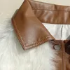 Pur Faux Faux Winter Coat de Lã Mulher Ovelha Ovelha Cisada de Lapel Lapla