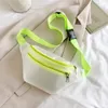 Sac à bandoulière simple été gelée transparente dame Fanny pack monnaie ample élégant multicolore sac de carte de créateur