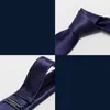 Papillon Designer di marca Solid Navy BlueCravatte per uomo 7 CM Cravatta di lusso Abito da lavoro formale di alta qualità Camicia Cravatta Regalo maschileBow