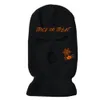 Novo pequeno bordado de aranha Balaclava Designer de 3 buracos máscara de esqui lã Caps de grão de grãos baratos para homens Presente de homens THNN