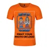 Stwórz własną miękką jedwabną bawełnę niestandardowe koszulki i wydruku po grupie firmy Zespół Mężczyźni krótkie koszule 220609