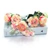 Flores decorativas grinaldas o modelo EST em 2022 1 Bunco de 5 grandes cabeças de cabeça artificial Peony Rose Flower Camellia Silk Fake usada para DIY ho