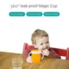 Mugs Reversible Magic Cup Baby Learning Drinking Cups Leak-proof Children's Cupes Bottle 240ml Copos Learning sea freight Inventory 200pcs DAF468