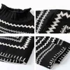 Heren Mock Neck Sweaters Design Harajuku High Street Loose Sweater Sweater S-3XL BF Knust Streetwear Vintage Striped Jumper L220801