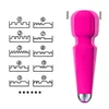 Vibrator vuxen sexleksak för kvinnor USB -avgift av magisk trollstav vibrator anal massager säker silikon vuxen leksak