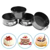 4-tums Mini SpringForm Pans-uppsättningar, kolstål bakning / non-stick cake S, Round Bakeware Cheesecake W220425