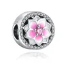 925 Srebrny urok koraliki Dangle Flower Flower Firey Bajki Butterfly Fit Pandora Charms Bransoletka DIY Akcesoria biżuterii