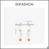 Pendientes de arete Chandellier Enfashion Geom￩trico NCE Drop Pendientes para mujeres Contraste Color Acero inoxidable Tarings Long Hanging Jewelry Oorbellen EB