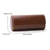 3 Slots Watch Roll Travel Case Chic Portable Vintage Leather Display Storage Box with Slid in Out Organizers 220617