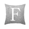 Coussin / oreiller décoratif tai-oreiller de taie solide lettres en argent paillettes bling jet cas café décoration de coussin coussin décoratif 45 cmcushion / déc.