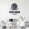 الاسم المخصص لكرة السلة Net Sport Wall Decal Playroom Kids Roon اسم سلة كرة سلة لاعب ملصق غرفة نوم فينيل D 220523