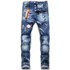 Jeans de créateurs unisexes, pantalons à fermeture éclair pour hommes, jogging, dernier type vintage, patch au genou, avec poches arrière, logo en vente