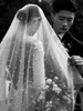 Gelin Peçe Inci Boncuklu Peçe Beyaz 1.5 Genişlik Şapel Düğün Veils Düğün Vail Aksesuarlar Kadınlar Düğün Dekorasyon