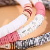 Charmarmband Böhmen Pearl Shell for Women Ethnic Multilayer Polymer Clay Beads Elastic Tassel Party JewelryCharm Lars22