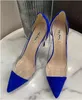 2022Sexy Lady Fashion Women Shoes Blue замшевая кожаная заостренная носка шпильча