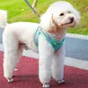 Husdjurshundhalsar Bröstsele med koppel reflekterande andningsbara justerbara personliga hundar sele för liten medelhög valpsele Vest 20220530 D3