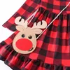 Girl's Dresses Girlymax Christmas Deer Baby Girls Dress Plaid Cotton Boutique Clothes Knee Length Match Necklace Sock Purse Bow And