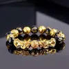 Charm Bracelets Obsidian Lucky Stone Bead Thermochromic Piyao Pixiu Bracelet Men And Women Wristband Rich Auspicious Feng Shui Manufact