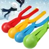1 st vinterplast snöbollstillverkare klipp barn utomhus sand snöboll mögel leksaker slåss anka snögubbe klipp leksak för barn