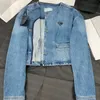 Jaquetas femininas Designer Mulheres Denim Metal Emblema Primavera Verão Luz Estilo Vintage Casaco De Luxo 5NFA