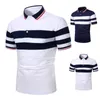 Men Polo Shirt krótkie rękawy Kontrast Color Ubranie Letnie streetwear Casual Fashion Tops W220409