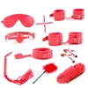 Jouets sexy pour adultes ensemble de 10 pièces de 5 mètres de corde de coton costume de flirt en cuir pour femme BDSM retenue d'entraînement