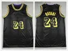 NCAA 100% Stitched Basketball Jerseys 2021-22 City Purple Bryant White Yellow Black Color Men Sports Shirts Embroidery Edition Front 8 Back 24