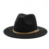 Boll Caps Classic British Fedora Hat Men Women Imitation Woolen Winter Felt Hats Fashion Jazz Chapeau Wholeball230w