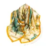 Designer scarf Scarves 2024 new women's silk scarf spring and autumn mother style middle-aged shawl beach towel fawn print all-match long scarf