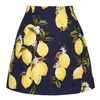 Skirts Vintage Mini Skirt Female Faldas Mujer Moda 2022 Black Floral Print Summer Cotton Short Sexy A Line Ss0008skirts