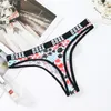 Julexy 3pcs/pack Women Panties Cotton Sexy Floral Letter Printed Female Underwear Thongs Breathable Lingerie Panties G-string 220425