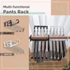 5 en 1 porte-pantalon cintre pour vêtements organisateur étagères multifonctions placard rangement organisateur acier inoxydable vêtements pliants accrocher 220815