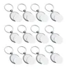 Keychains sublimering Blank Keychain Round Heat Transfer Metal Board Key Rings Thick Po KeychainKeychains2683459