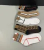 Designer Mens and Womens Socks Five Brands of Luxurys Sports Sock Winter Net Letter Knit Sock Cotton With Boxes High Quality ZJV5