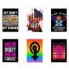 12x18 Inch My Body My Choice Garden Flag Women Rights Decorative Yard Flag Outdoor Lawn Garden Decor