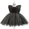 Flower Vintage Embroidery Baby Girls Dress Clothing Tulle Tutu Party Elegant Girls Princess Dress Kids Vestidos 220707