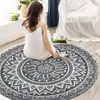 Mémoire de flanelle moderne mousse ronde tapis microfibre microfibre machine non glissée Machine Washable Circular Room salon chambre étude yoga tapis doux tapis de sol décor