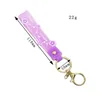 12 stijlen Nieuwe nieuwe transparant bloemenleren touw Keychain Leuke pruimletter PVC Keychains Accessoires Accessoires Sieraden Gift Bulk Prijs